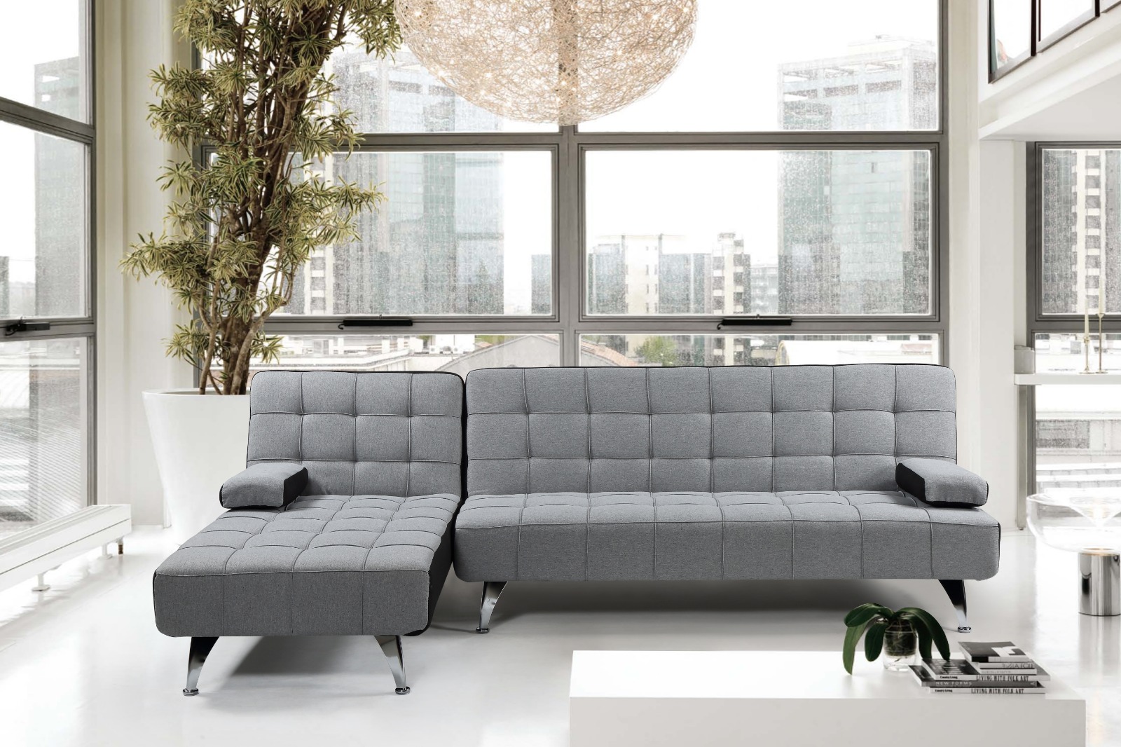 SOFA AROA GRIS CON NEGRO (DARK GREY)