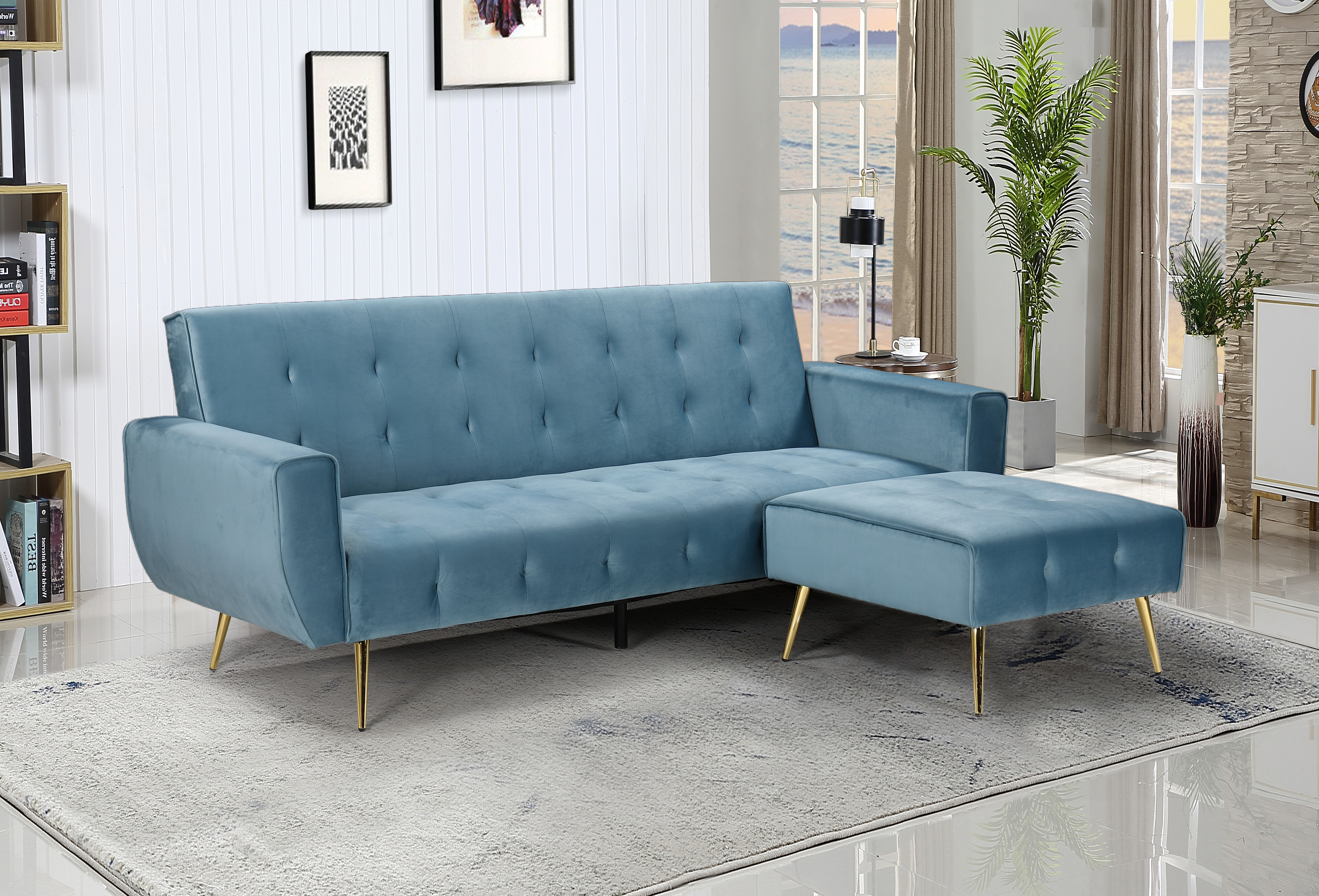 SOFA ESME TERCIO PELO AZUL